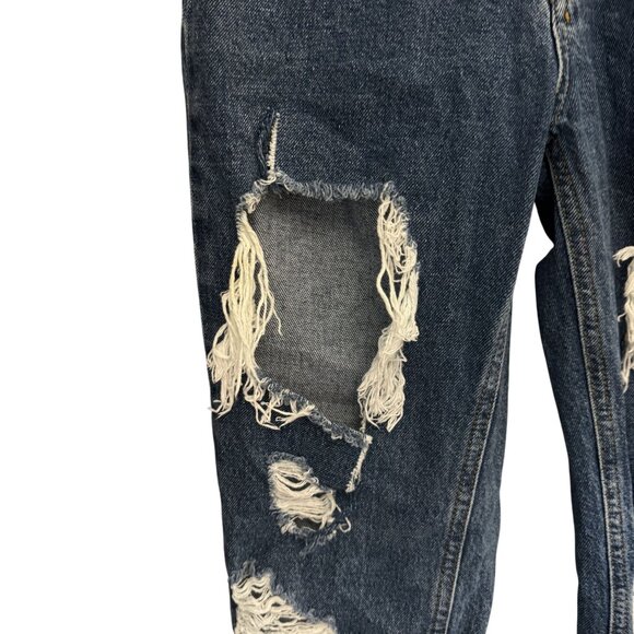 BDG Urban Outfitters Mom High Rise Distressed Jeans Women's Sz 24 Blue Denim 90s - Picture 3 of 11